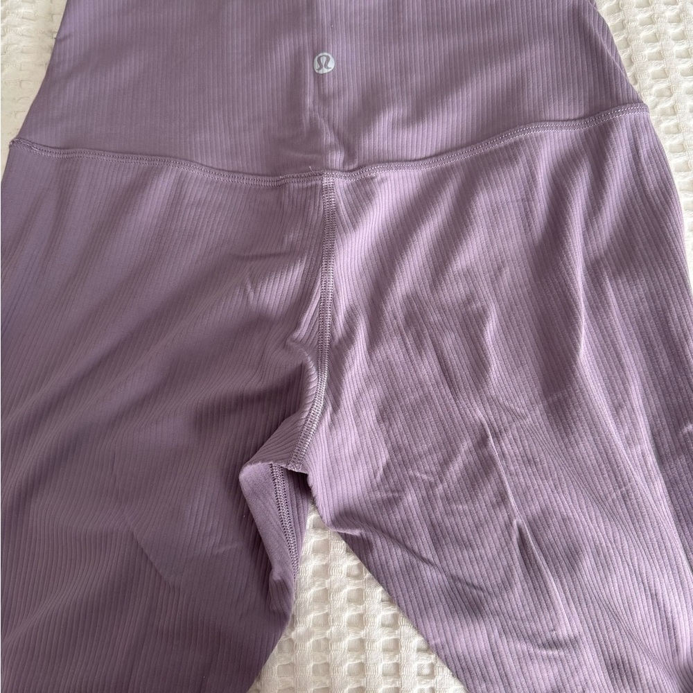 Lululemon Align Purple Ribbed Leggings 25 inch - Picture 2 of 6